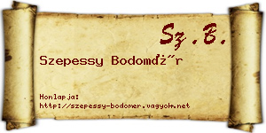 Szepessy Bodomér névjegykártya